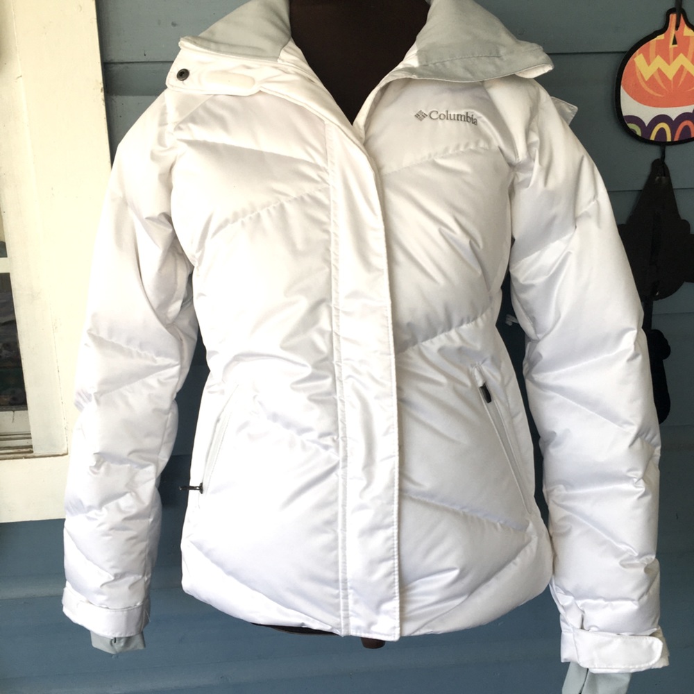 Columbia White Down Insulated Jacket  M